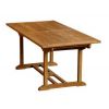 1.6m Teak Rectangular Pedestal Table - 0